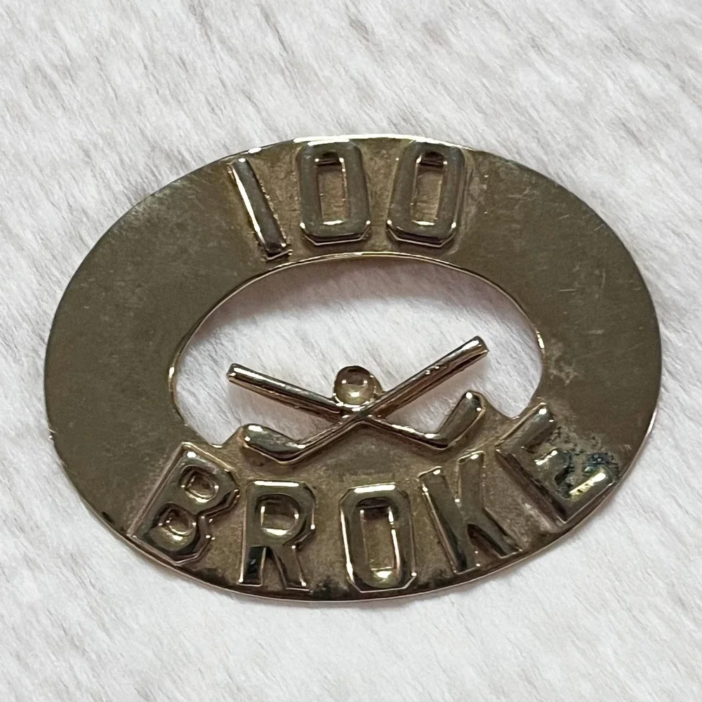 🔮 5/$25 Vintage‎ Golf Broke 100 Pin